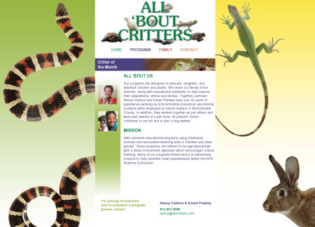 All 'Bout Critters website