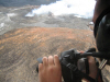 9/8 - Me photographing the active volcano on Hawai'i from a helicopter with no doors. (Photo by Leigh Emily)