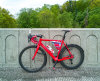 5/13 - More adventures of red bike... at the top of a dam.