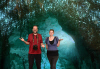 11/11 - Photos weren't allowed in the glow worm caves so they had to fake it for us.