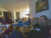1/19 - Watching a movie at Jaime & Anthony's.