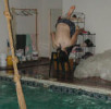 This is me doing a flip at the pool during our Labor Day BBQ.