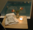 1-14-2002  Flotation therapy at the Oasis Day Spa on Park Press opening tour.