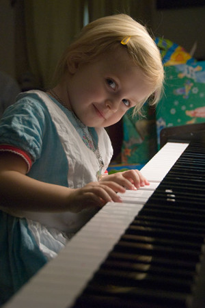 Little A Playing Piano