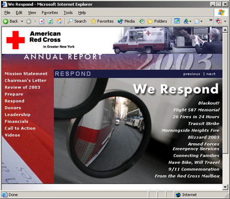 American Red Cross Annual Report 2003